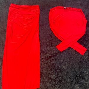 Valentine’s Day Red Skirt Set